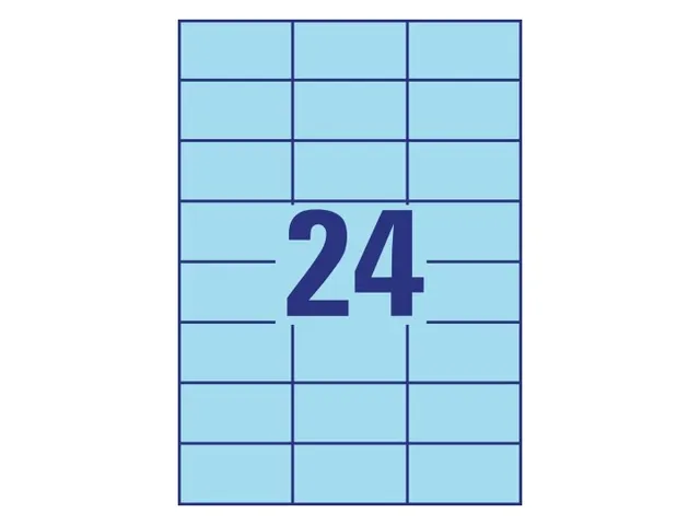 Etiquette Avery Zweckform 3449 70x37mm bleu 2400 pièces