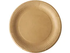 Papstar Pure Bord rond 23cm FSC karton bruin 20 stuks