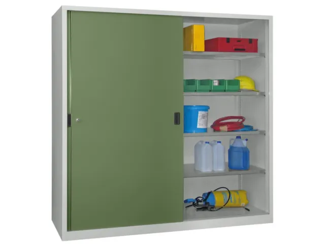 schuifdeurkast,HxBxD 1950x2000x600mm,RAL7035,front RAL6011