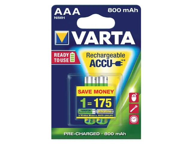 Batterij oplaadbaar Varta 2xAAA 800mAh ready2use
