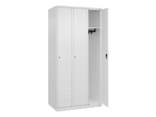 locker,HxBxD 1850x900x500mm,3vak,vak B 300mm,cil.-slot,staand op vloer