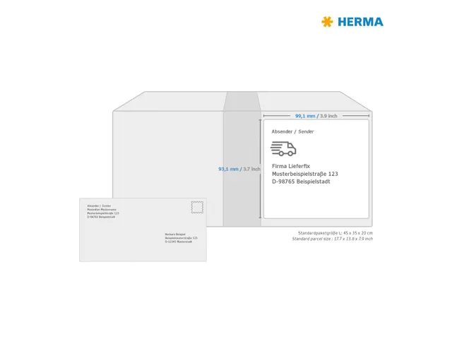 HERMA 4653 Premium Adresetiketten A4 99,1x93,1mm Wit 600 stuks