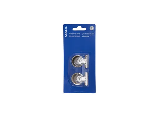 Papierklem MAUL Bulldog met magneet 30mm capaciteit 10mm zilver