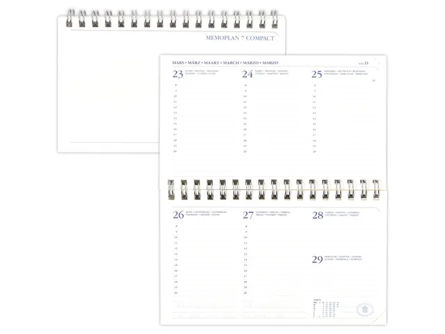 Agendavulling 2026 Ryam Memoplan 7 Compact 7 dagen/2pagina's landscape