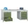 Werkplaatsbureau Bxdxh 1700x800x720mm 6laden Ral7035 Front Ral6011