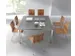 Table de conférence carré 740x1400x1400mm MS-gris 4 Pieds chromé
