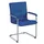 Beklede Stoel Swingframe Verchroomd Blauw Kunstleer Armleuningen