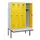 locker met bank,HxBxD 1950x1200x815mm,4vak,vak B 300mm,draaigrendel