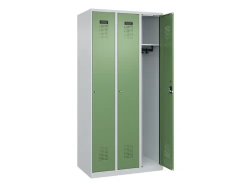 locker,HxBxD 1850x900x500mm,3vak,vak B 300mm,cil.-slot,staand op vloer