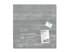 glasmagneetbord Sigel Artverum 48x48x1.5cm betondesign
