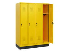 schoollocker,HxBxD 1630x1200x500mm,4vak,vak B 300mm,draaigrendel