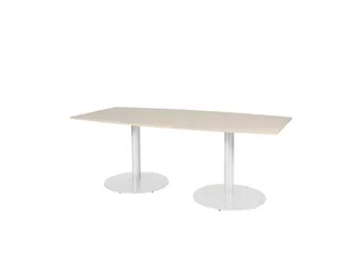 Linesto Vergadertafel Vaste Hoogte 200x100 Ton Robson Eiken 25mm Wit - 1