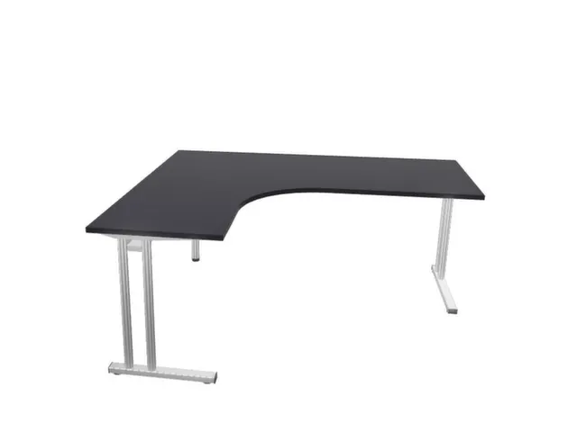 bureau in vrije vorm,HxBxD 740x1800x1600mm,vrije vorm,CC-zwart