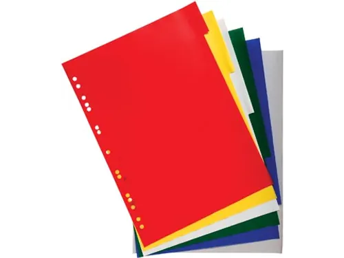 tabbladen A4 PP 12/100e 6-delig assorti 15-gaats