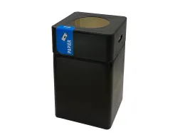 Afvalbak Blackline Papier 75 liter Zwart Papier