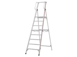 platformladder,bordes HxBxD 1880x440x400mm,8treden,aluminium