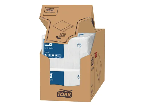 Lunchservet Tork 1-laags 33x33 500st wit 509300