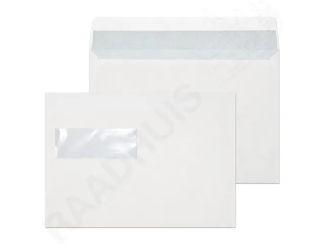 Envelop Raadhuis 162x229 C5 VL dienst plakstrip wit 80gr 25 stuks