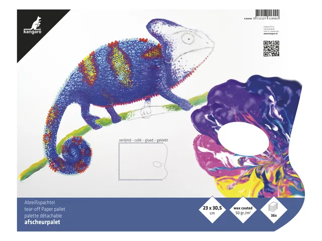 Afscheurpalet Kangaro 23x30cm 36 vel 50grams papier 3-zijdig gelijmd m