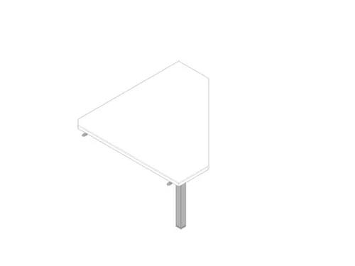 koppelelement voor bureau,90 °,HxBxD 730x840x840mm,v. C-voet,blad wit