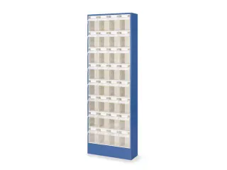 Transparante Magazijnbakken 32Bakken Abs-Kunststof Corpus Ral5010 - 1