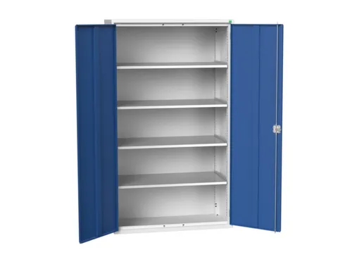 universele kast,HxBxD 2000x1300x550mm,4xStalen bodem,draaigrendelslot