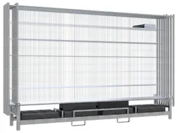 set afzethekken,10hekelementen,10voetplaten,HxB 2000x3500mm