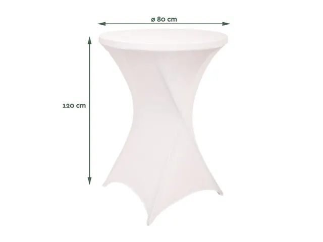 Statafelrok Wit ⌀ 80cm