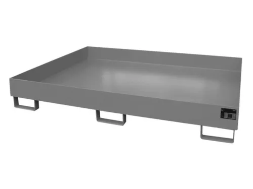 stellingopvangbak,opvangvol. 240l,HxBxD 250x1750x1300mm,staal,RAL7005