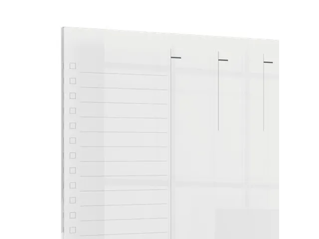 Weekplanner Nobo transparant Whiteboard acryl A4