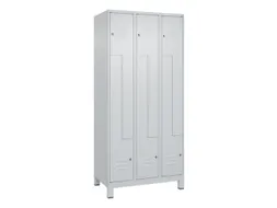 Z-garderobekast,HxBxD 1950x900x500mm,vak B 150/300mm,cil.-slot,voeten