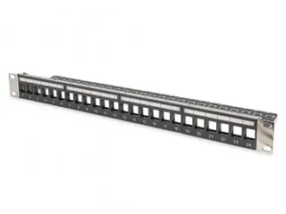 Modulair Patchpaneel 24-poorts Blank 1U Rackmontage Zwart RAL 9005 - 1