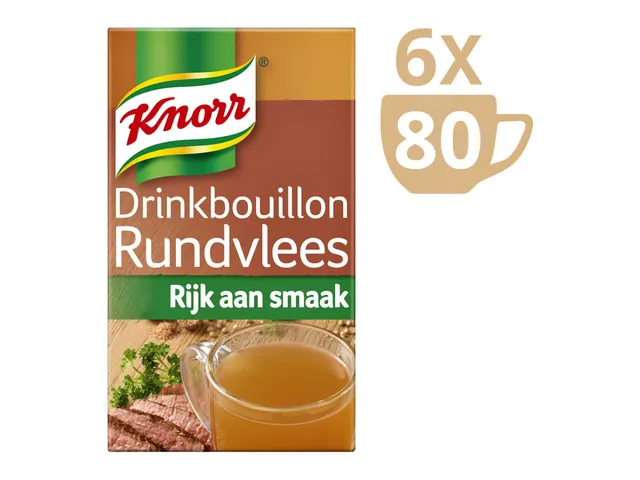 Drinkbouillon Knorr rundvlees Soep 175ml 80 stuks