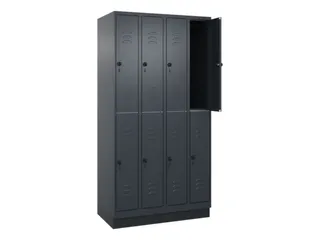 dubbeldekse locker,HxBxD 1950x1000x500mm,4x2vak.,vak B 250mm - 2