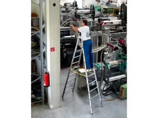 Bokladder Dubbelzijdig Aluminium 3.46m 2x12sporten Stalen Scharnieren - 5