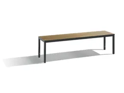 omkleedbank,HxLxD 438x1500x353mm,HPL eiken-sereno,frame staal RAL7021