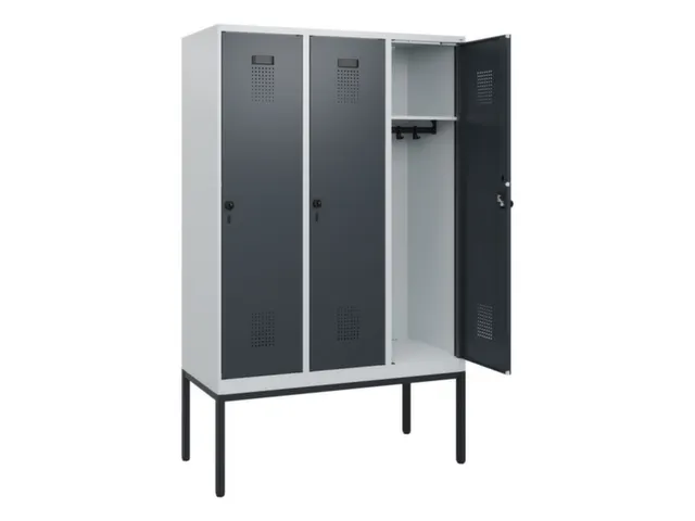 schoollocker,HxBxD 1950x1200x500mm,3vak,vak B 400mm,draaigrendel