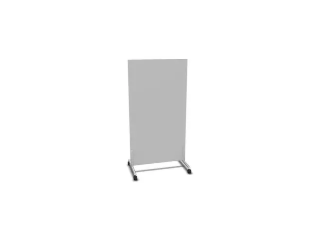 Cloison de séparation 1545x800mm roulettes alu argenté/MP-gris clair