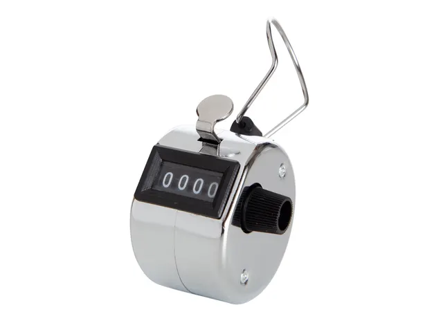 Personenteller Perel met cijfers 0 tot 9999 zilver