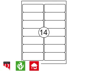 Etiket Quantore 99.1x38.1mm Wit 210 stuks - 2