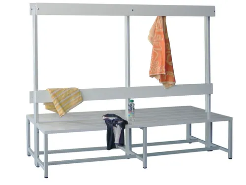 dubbele zitbank,HxLxD 1600x2000x770mm,onderstel RAL5012