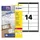 Adresetiket Avery QuickPeel L7163-250 99.1x38.1mm Wit 3500 Stuks