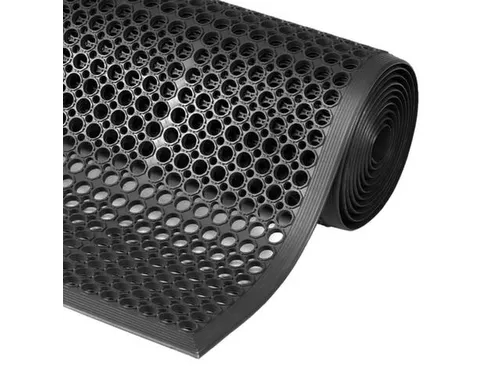 werkplekmat,mat,HxLxB 12,7x1520x910mm,rubber,geperforeerd,antislip