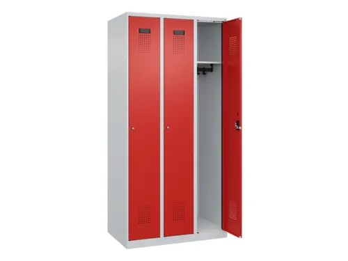 locker,HxBxD 1850x900x500mm,3vak,vak B 300mm,cil.-slot,staand op vloer