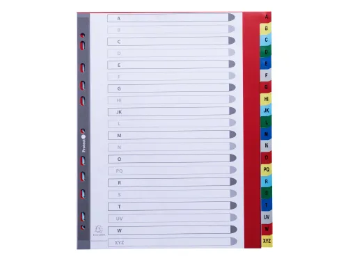 Bedrukte tabbladen alfabetisch PP 12/100ste 20-delig A4 Maxi Assorti