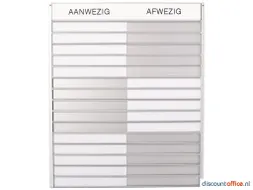 In-uit Bord 45 Namen Aluminium Aan/afwezigheidsbord Groot Wit