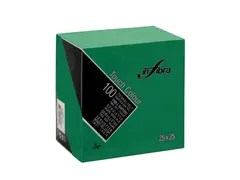 Infibra Servet 25x25cm 1/4 vouw 2-Laags Donkergroen 3000 Stuks