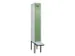 locker met bank,voor scheiding van kleding,HxBxD 2120x300x815mm,1vak