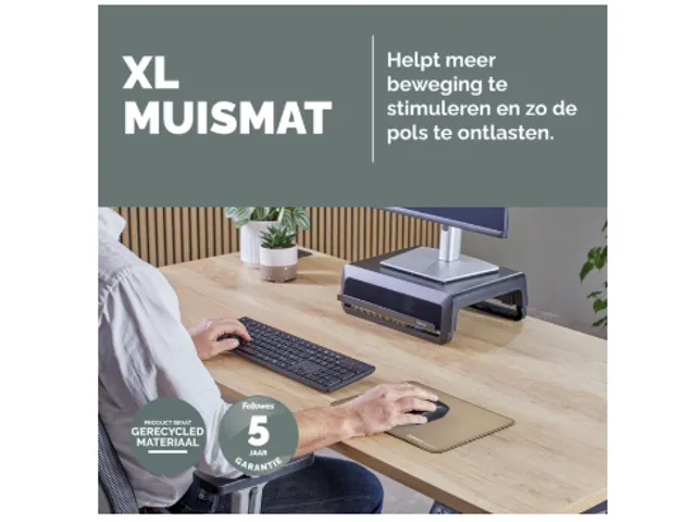 Muismat Fellowes Breyta XL zand 21x28cm