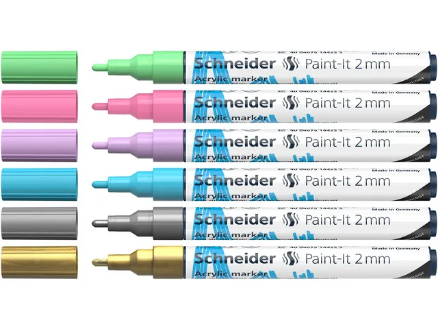 Marqueur acryl Schneider Paint-It 310 2mm étui 6st.
